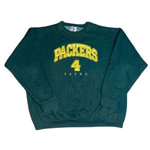 Vintage Green Bay Packers Brett Favre Crewneck Sweatshirt Men's Size XXL